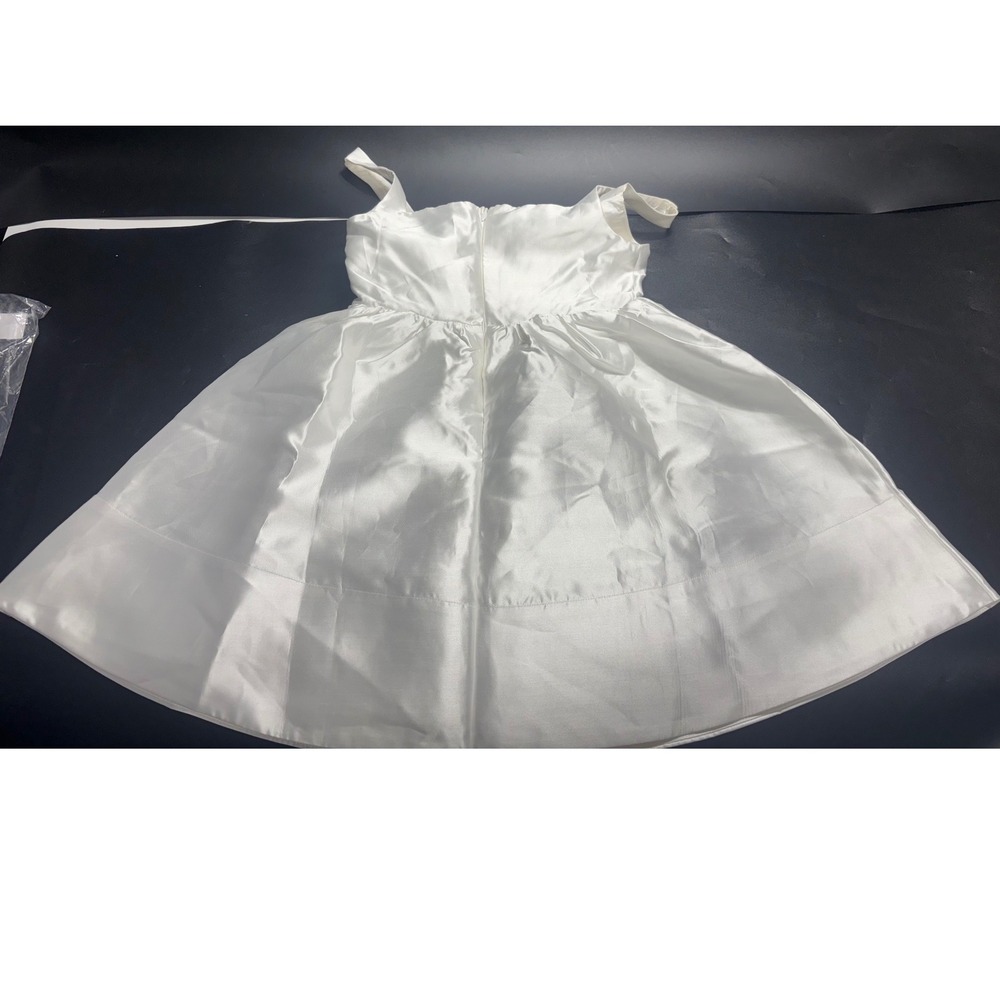 Lulus Bubbly Love White Satin Corset Mini Dress Square Neck Skater Fit and Flare - Picture 4 of 9